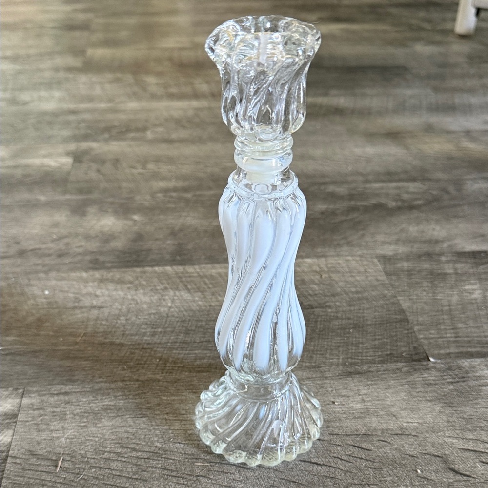 Elegant Glass Candlestick Holder
